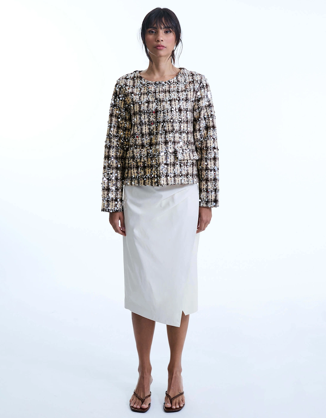 Sequin Tweed Beige Jacket, 7 of 6