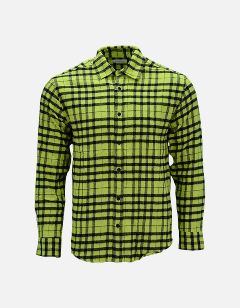 PULL & BEAR Mens Check Shirts Cotton Long Sleeve Soft Flannel Lumberjack Shirt