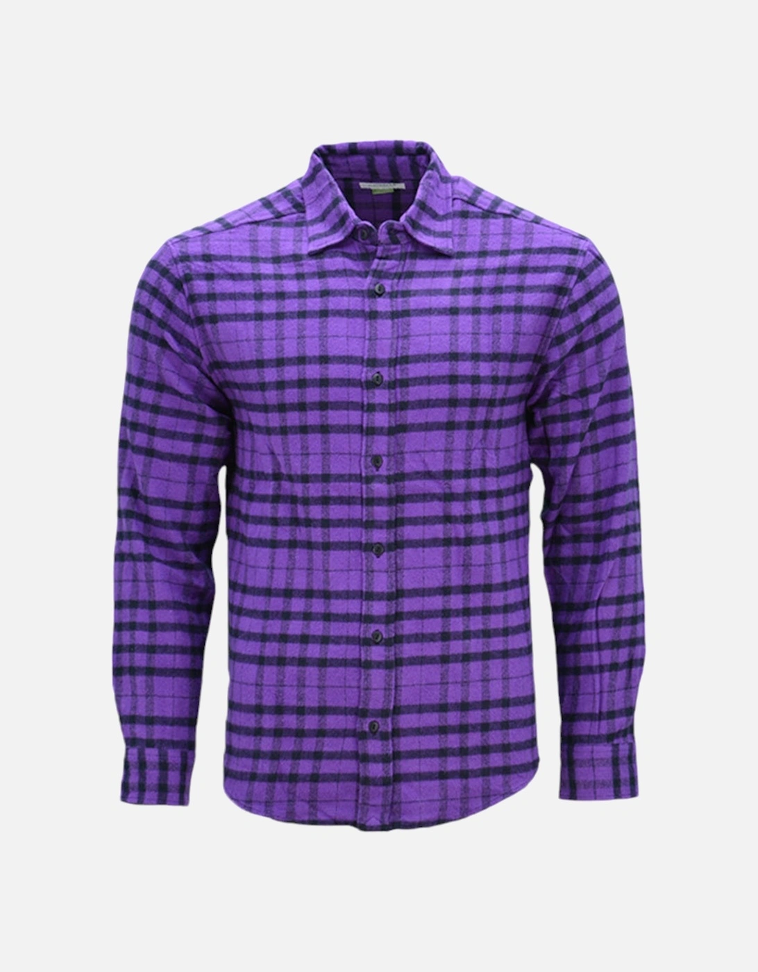 PULL & BEAR Mens Check Shirts Cotton Long Sleeve Soft Flannel Lumberjack Shirt, 2 of 1