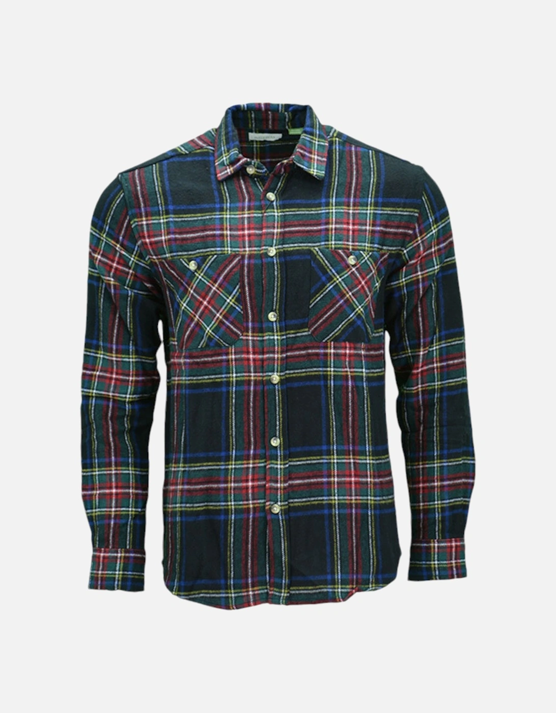 PULL & BEAR Mens Check Shirts Cotton Long Sleeve Soft Flannel Lumberjack Shirt, 2 of 1