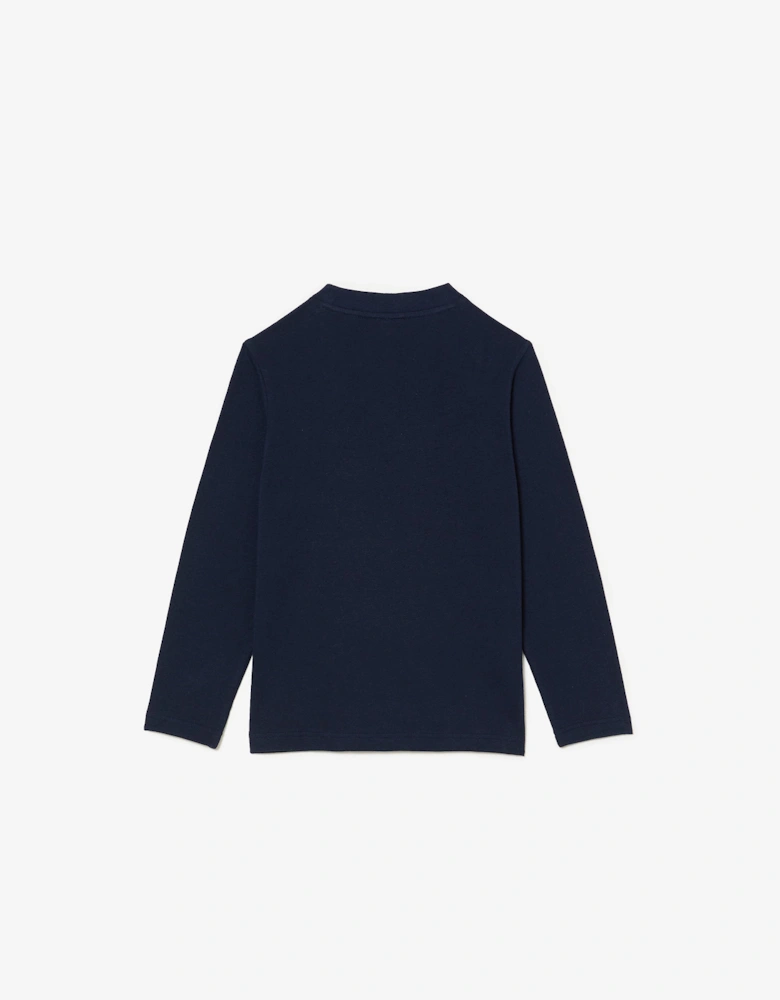 NAVY LONG SLEEVE T SHIRT