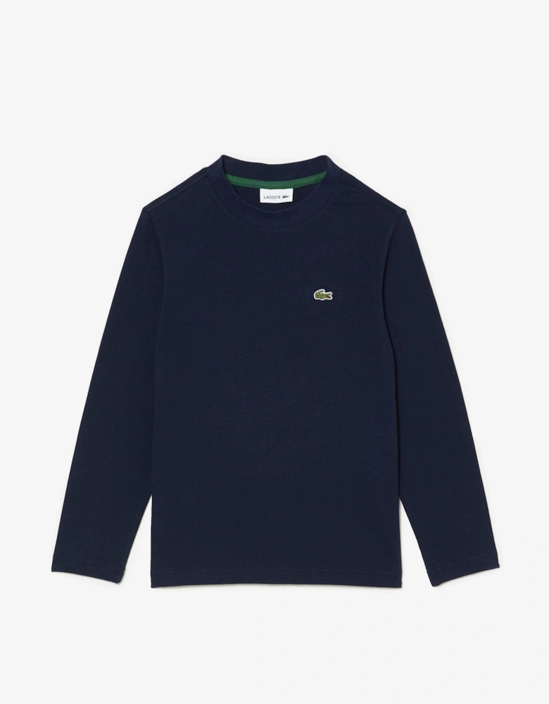 NAVY LONG SLEEVE T SHIRT