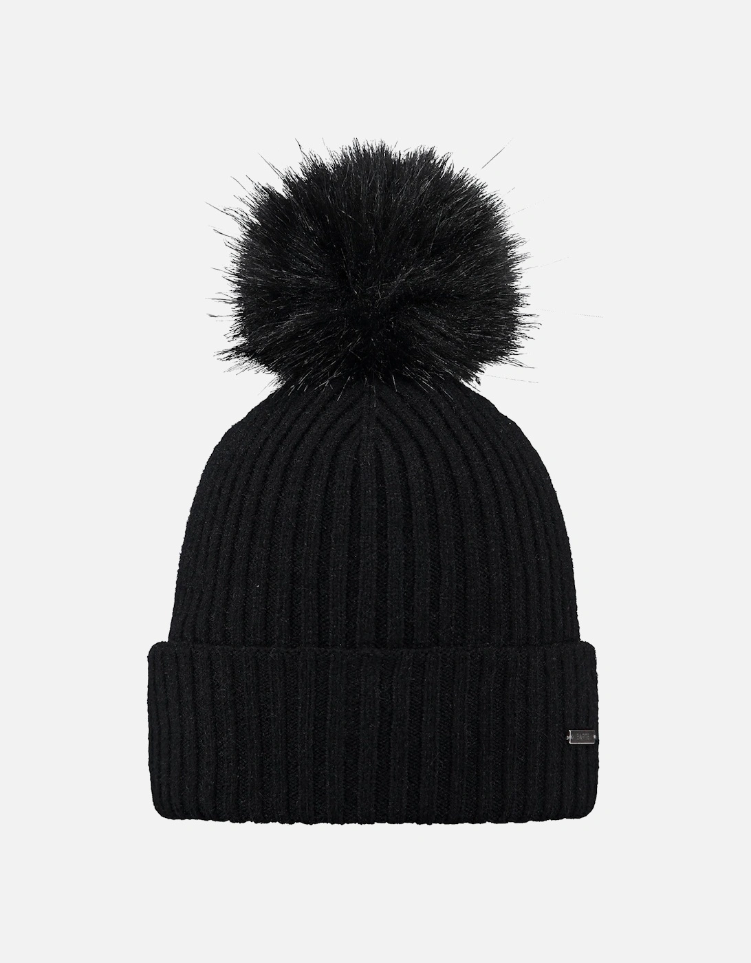 Womens Kenzie Big Stretchy Faux Fur Pom Bobble Hat