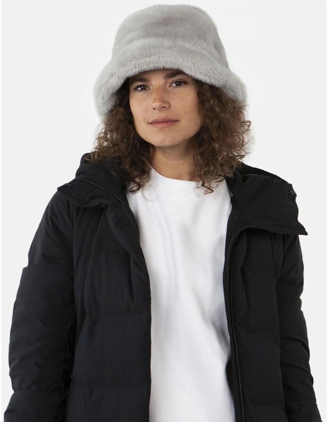 Women's Barts Womens Breatia Faux Fur Adjustable Fully Lined Bucket Hat - Grey - Size: ONE size