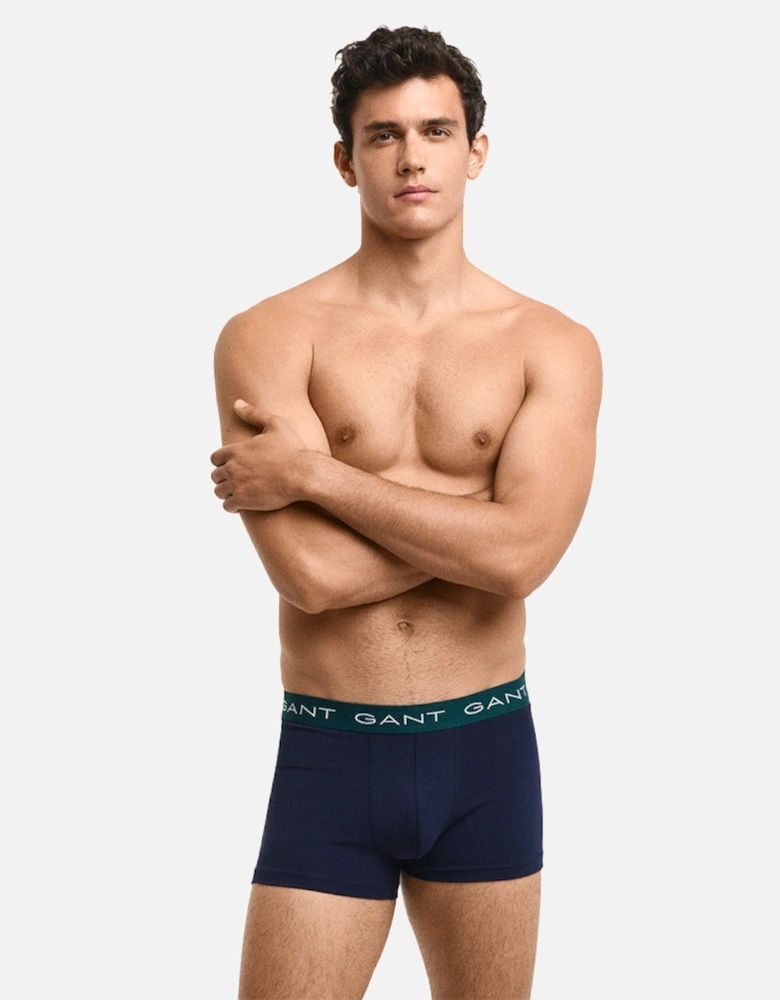 3-Pack Boxer Trunks, Deep Forest