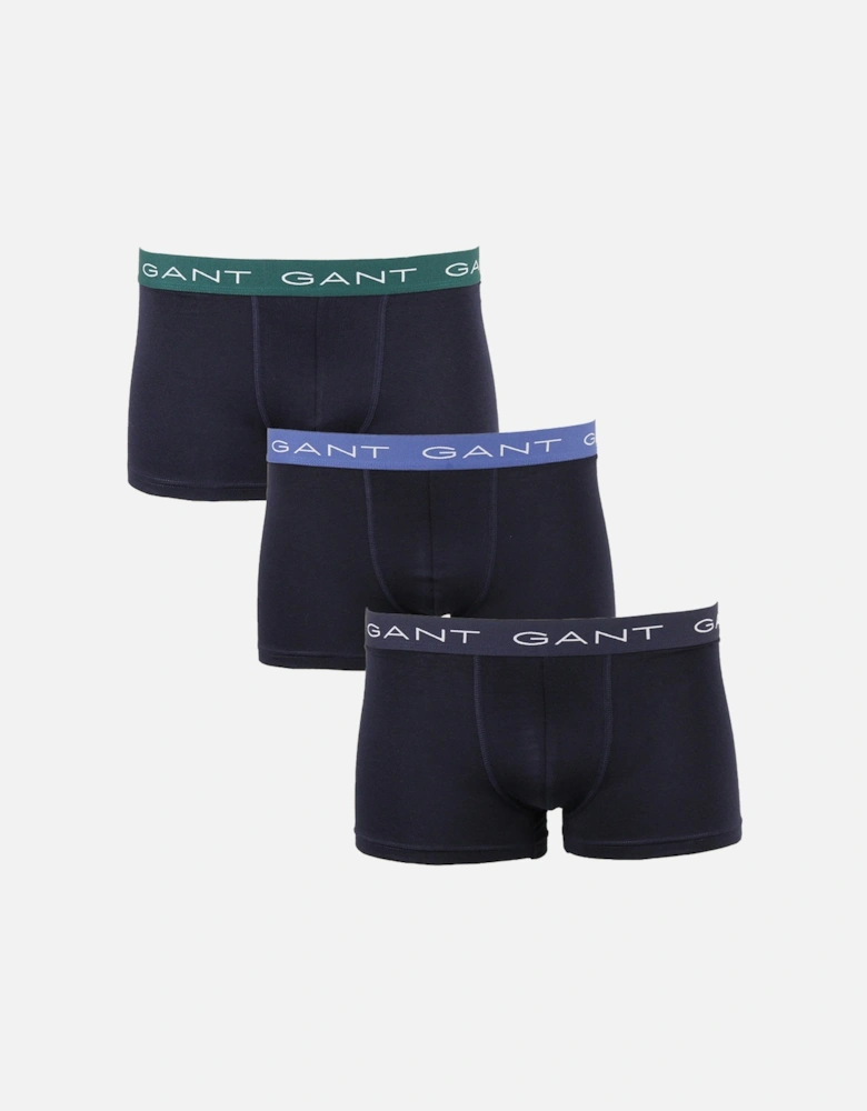 3-Pack Boxer Trunks, Deep Forest
