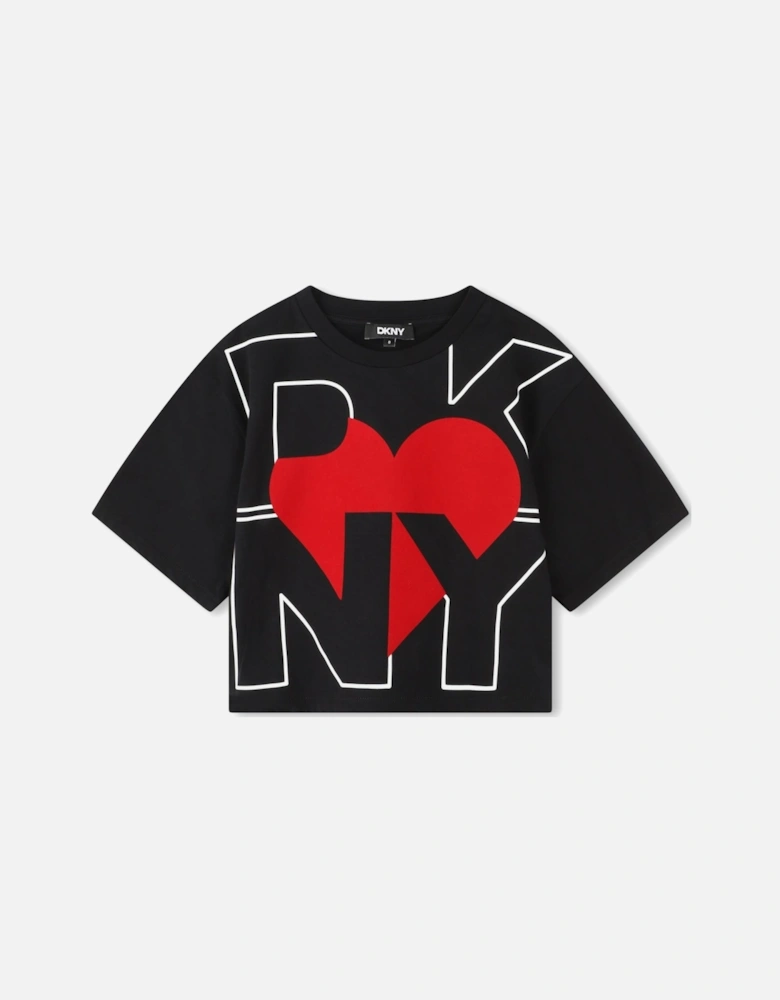 Black Logo Heart T-Shirt