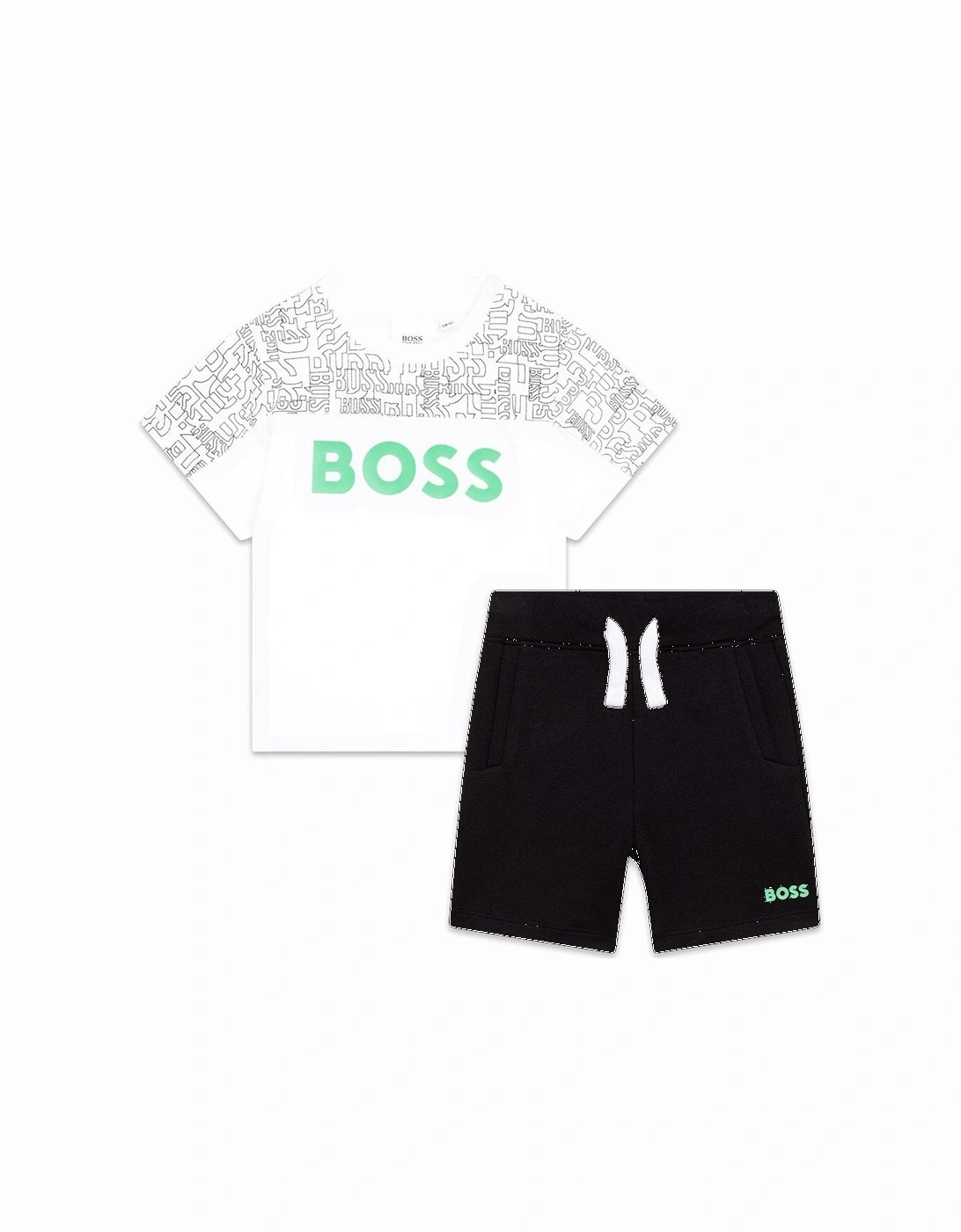 Baby Boys T-shirt And Shorts Set Black, 4 of 3