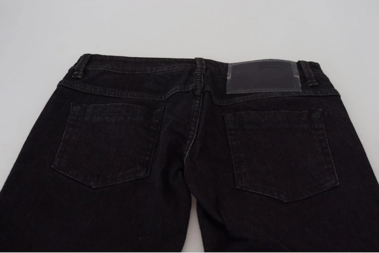 Low Waist Slim Fit Denim Jeans Women - Black Jeans