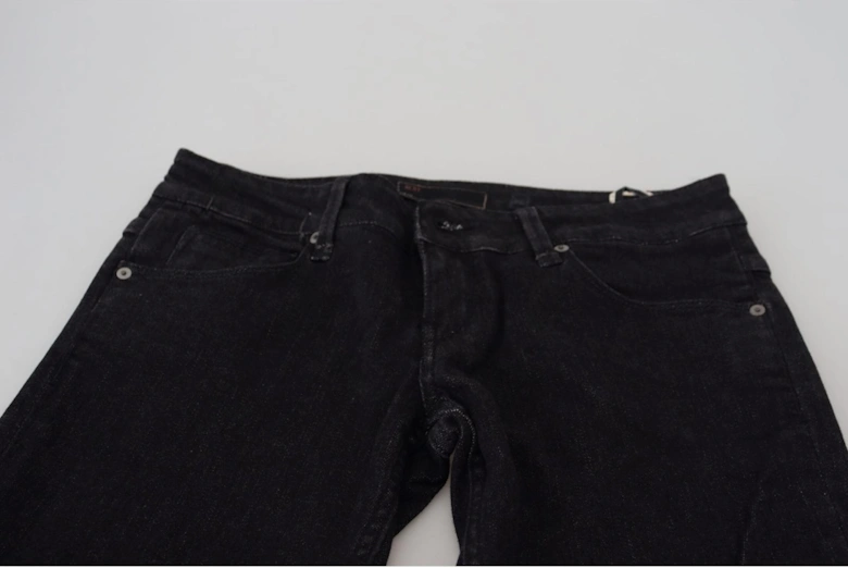 Low Waist Slim Fit Denim Jeans Women - Black Jeans