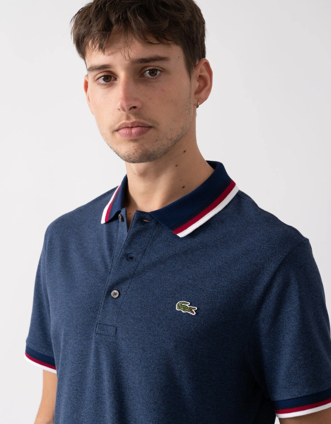 Mens Regular Fit Contrast Collar Polo Shirt