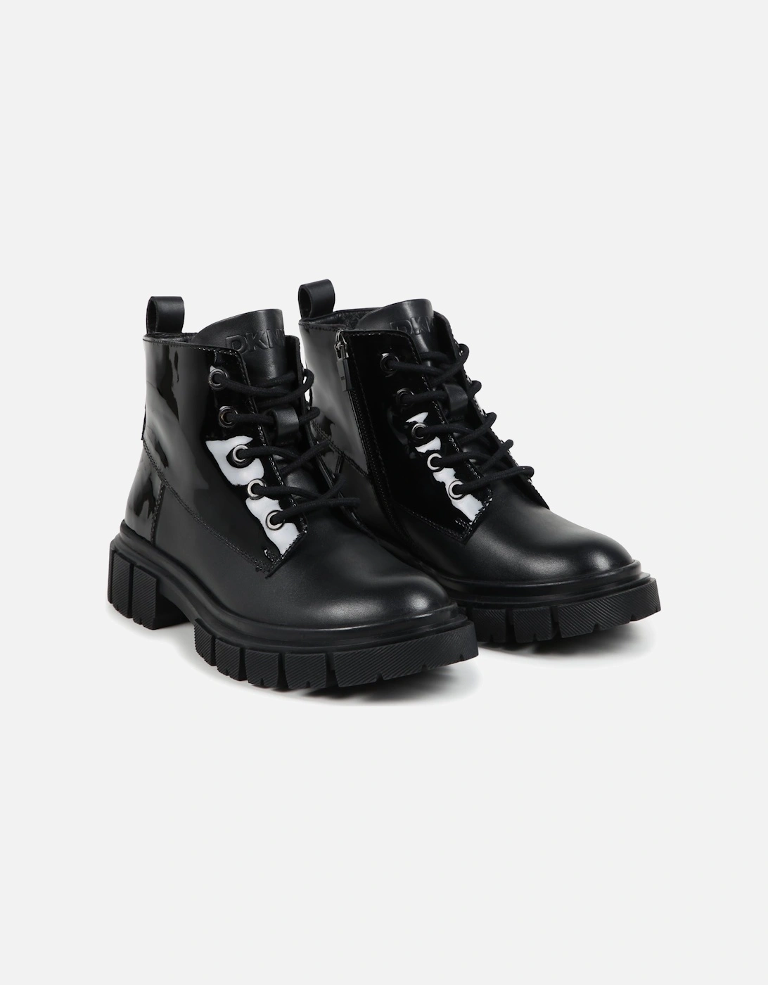 Black Logo Heart Boots