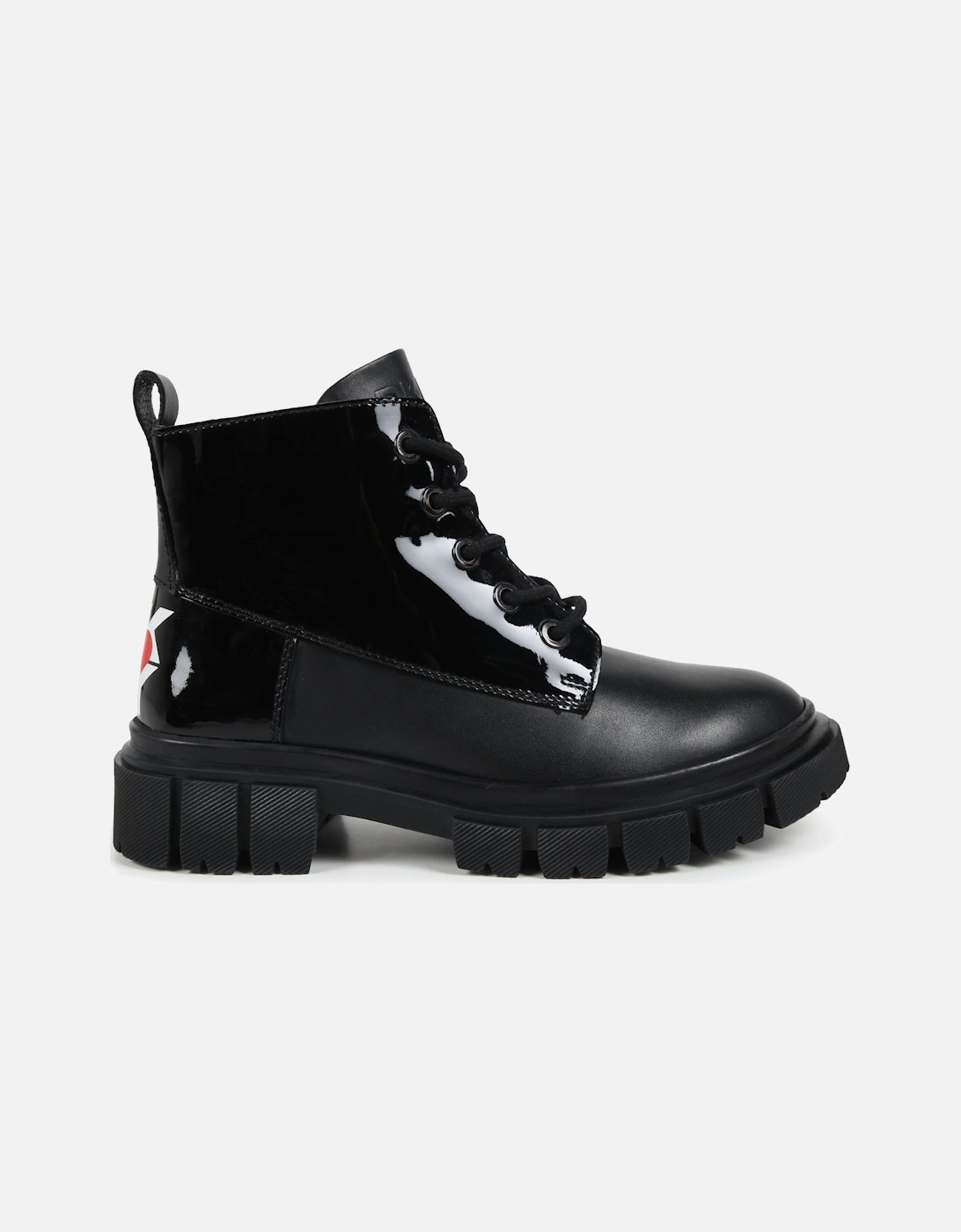 Black Logo Heart Boots