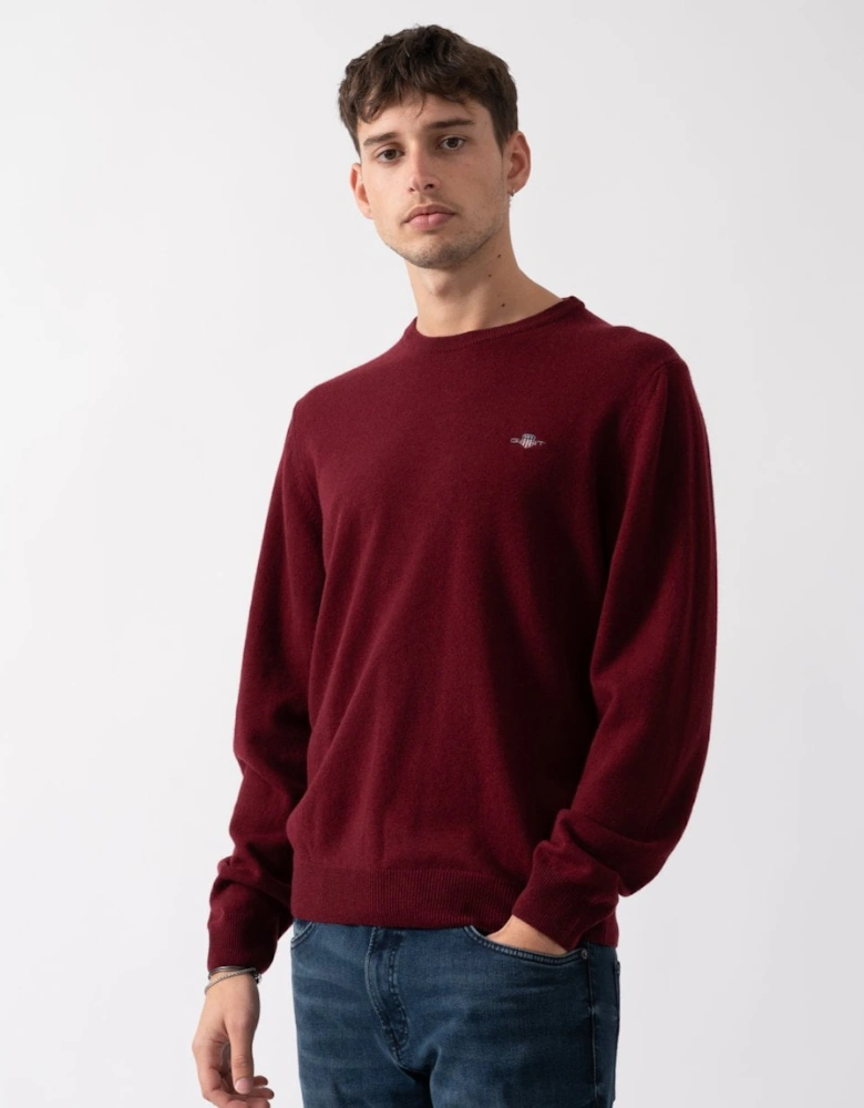 Mens Superfine Lambswool Crew Neck Jumper