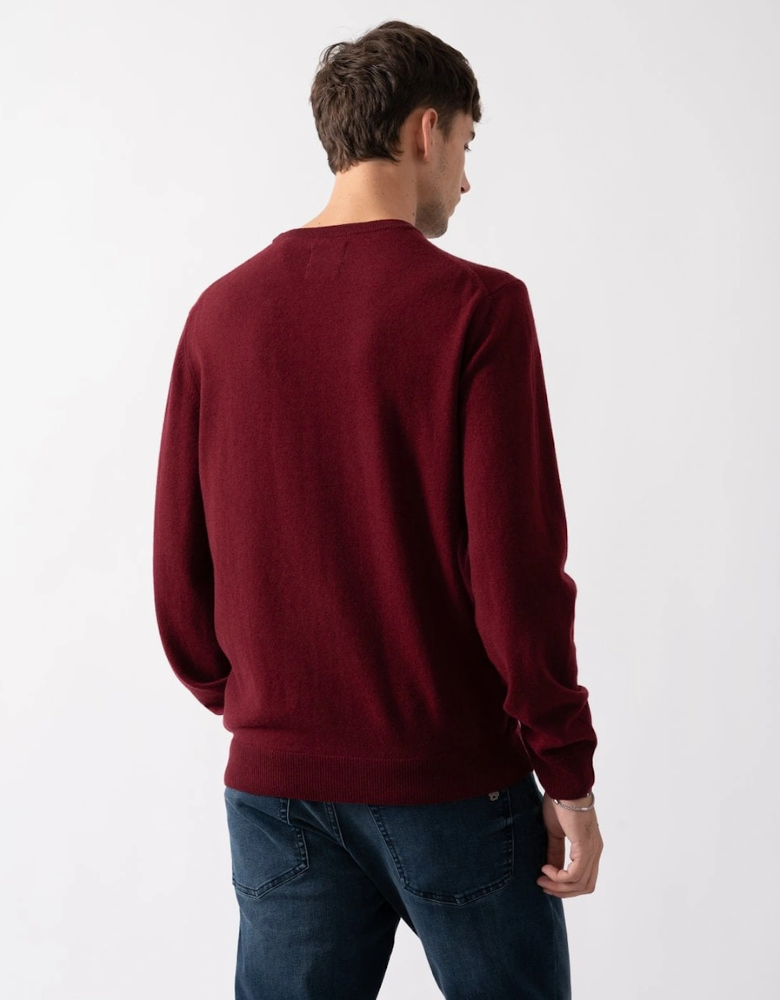 Mens Superfine Lambswool Crew Neck Jumper