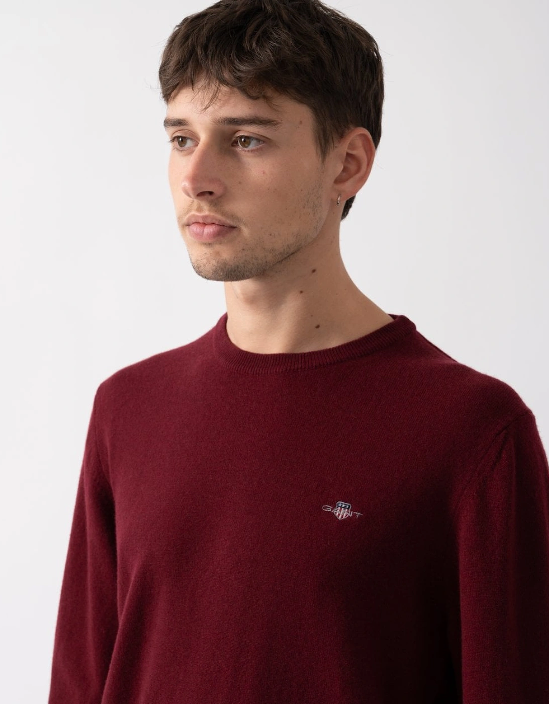 Mens Superfine Lambswool Crew Neck Jumper