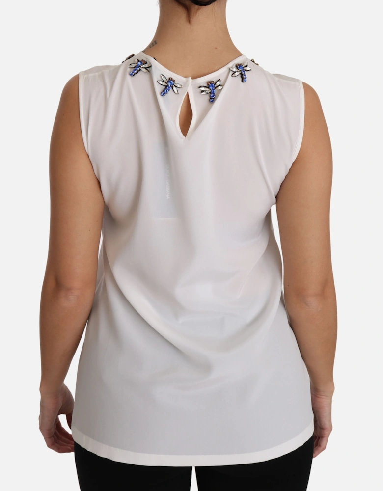 Dolce Gabbana TSH2945 Sleeveless Blouse Women - White T-Shirts
