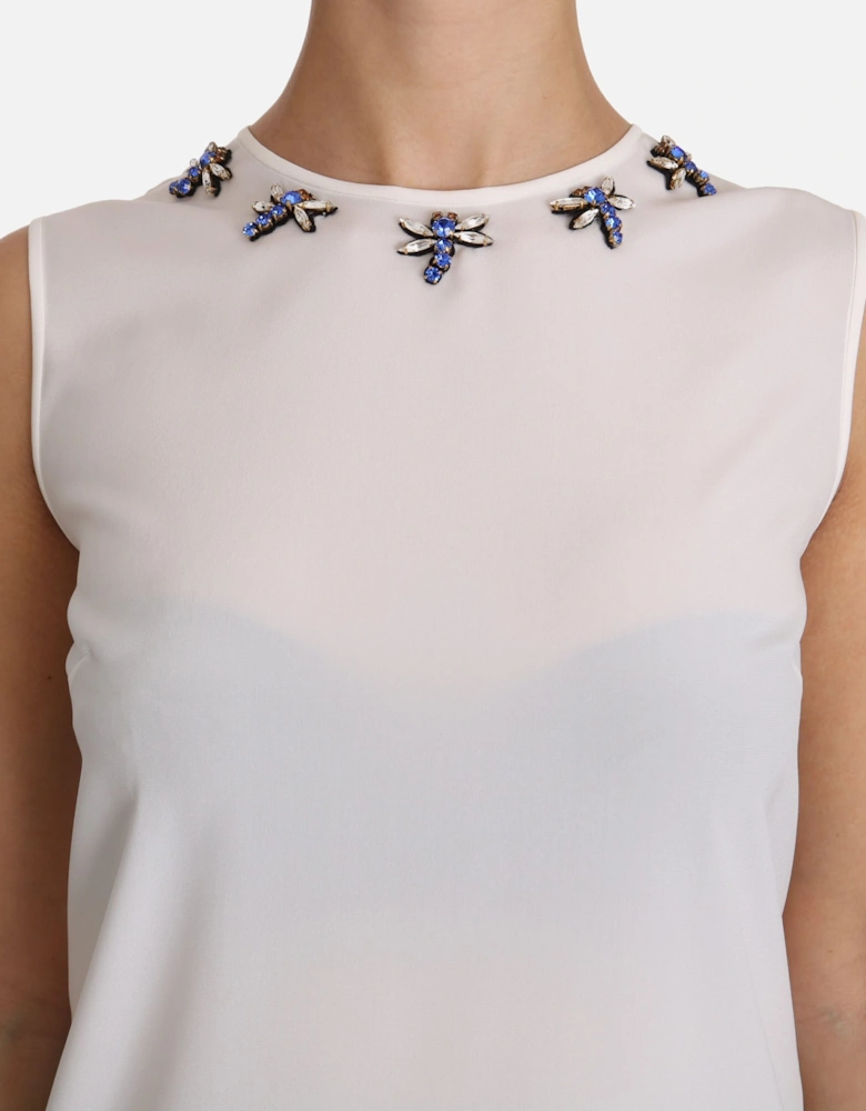Dolce Gabbana TSH2945 Sleeveless Blouse Women - White T-Shirts