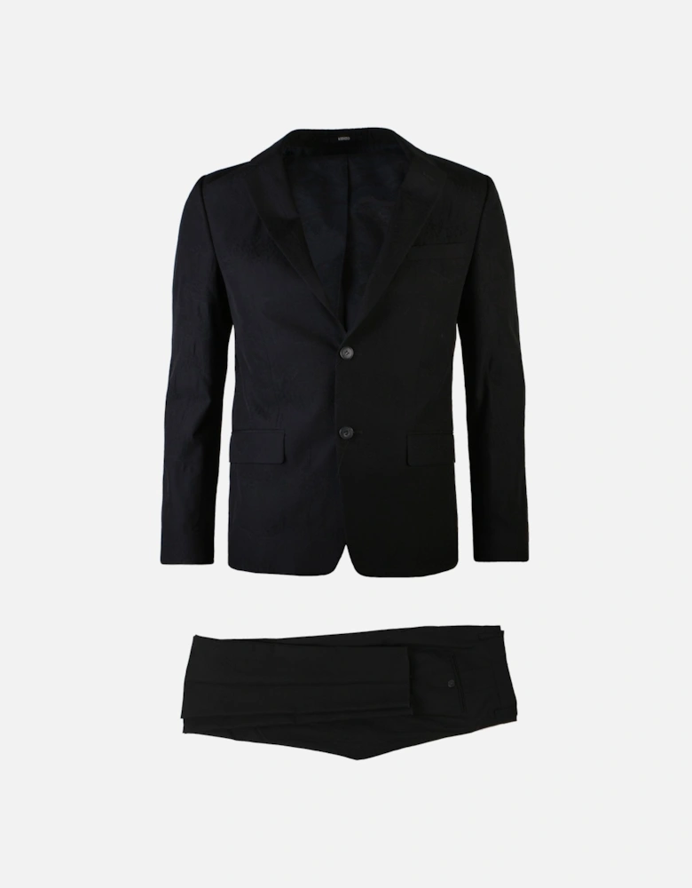 Men's Textured Suit Black