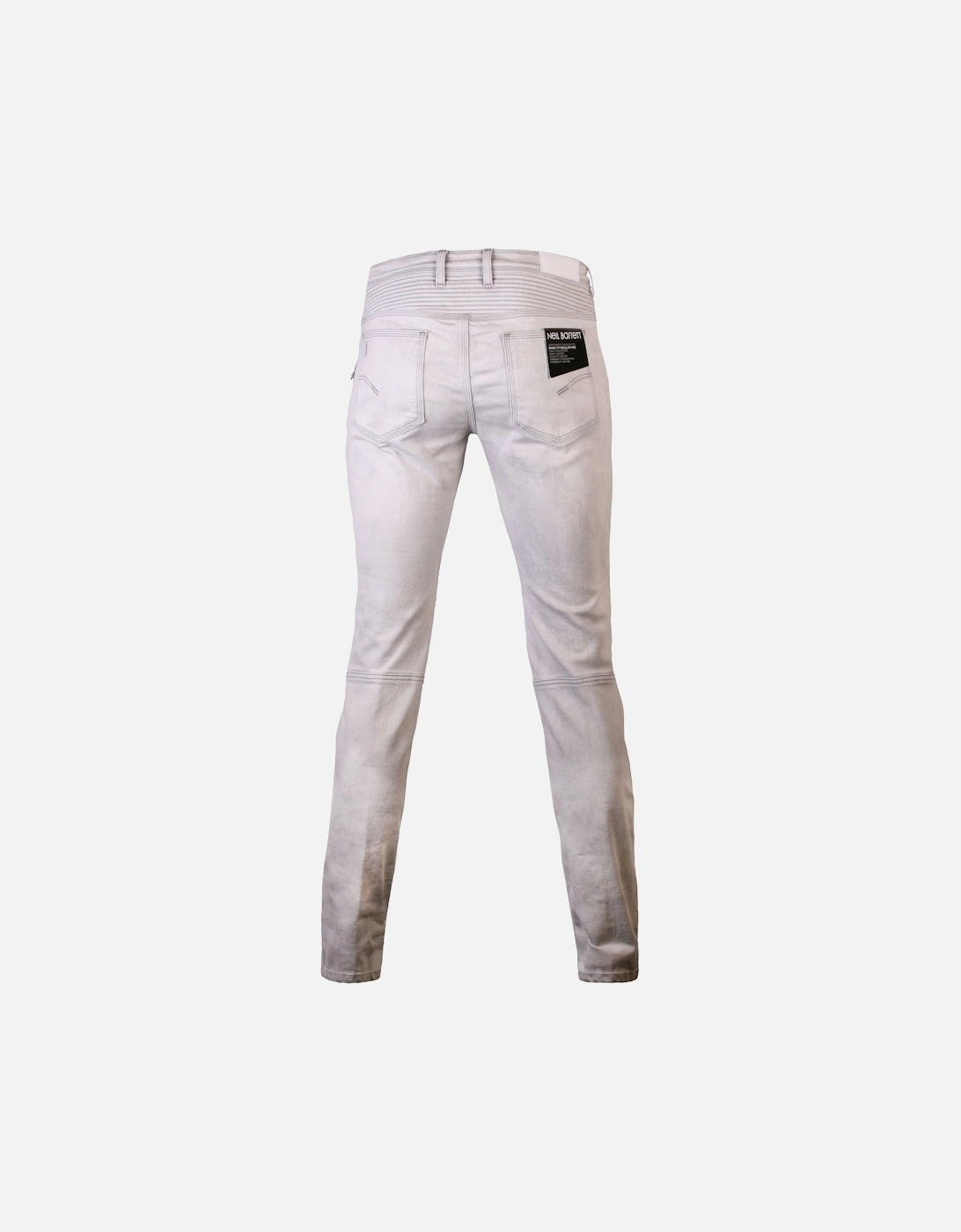 Men's Acid Bleached Skinny Jeans White