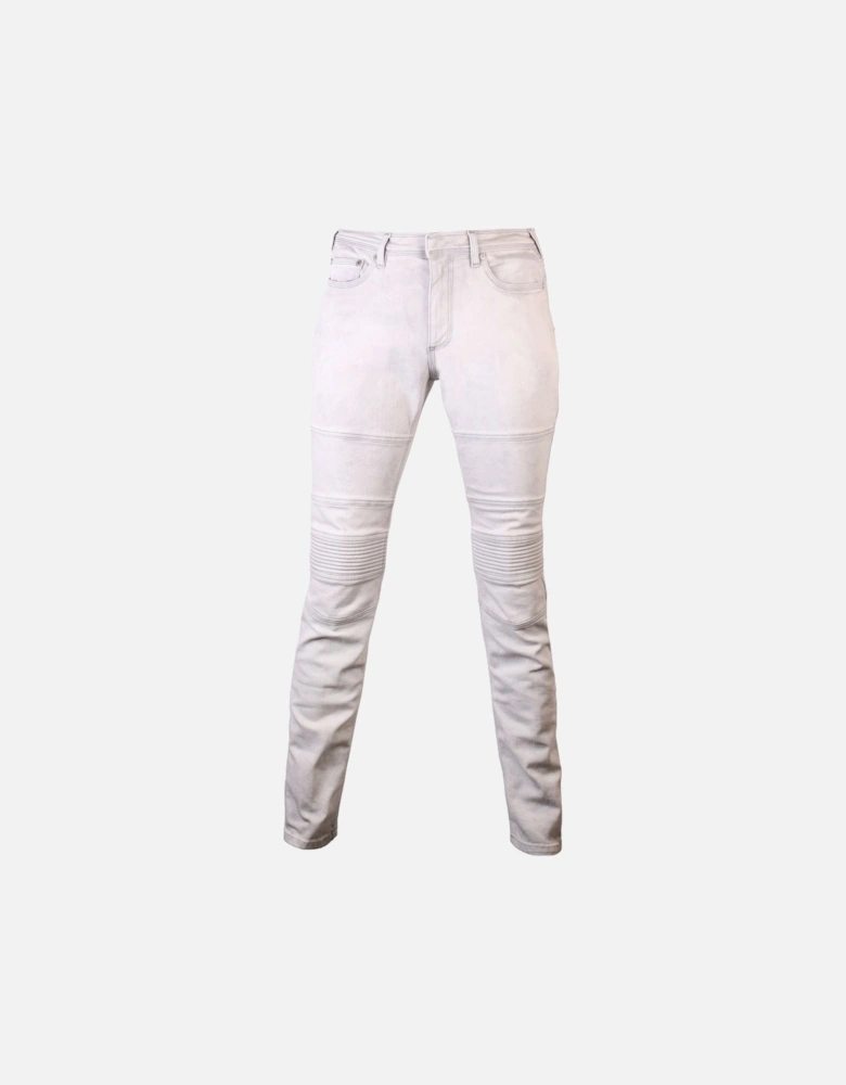 Men's Acid Bleached Skinny Jeans White