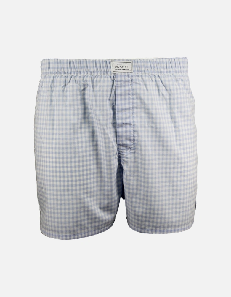 2-Pack Cotton Boxer Shorts, Light Blue