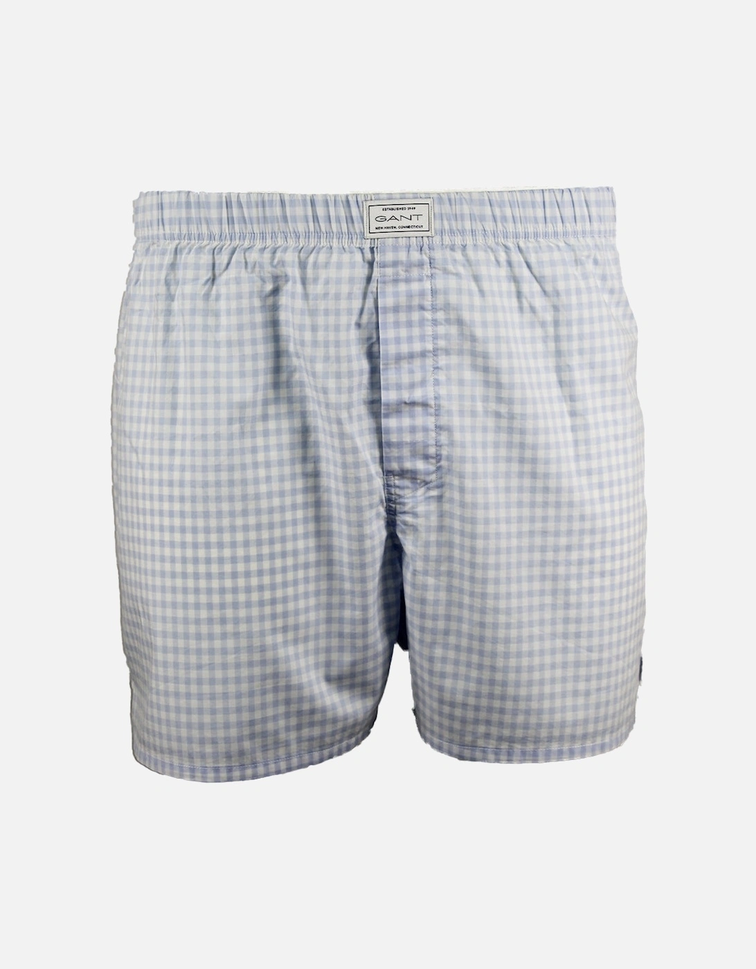 2-Pack Cotton Boxer Shorts, Light Blue