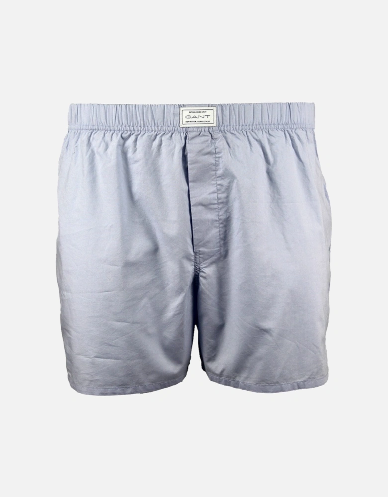 2-Pack Cotton Boxer Shorts, Light Blue