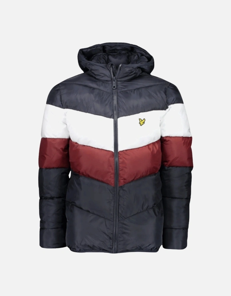 Lyle & Scott Colour Block Navy Blue Puffer Jacket