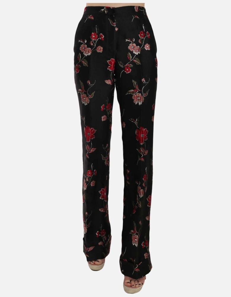 Dolce Gabbana Floral Brocade Trousers PAN70009 Women - Black Jeans