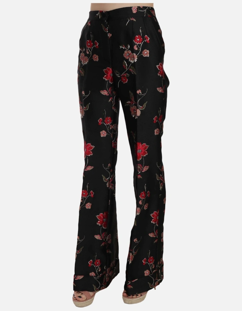 Dolce Gabbana Floral Brocade Trousers PAN70009 Women - Black Jeans