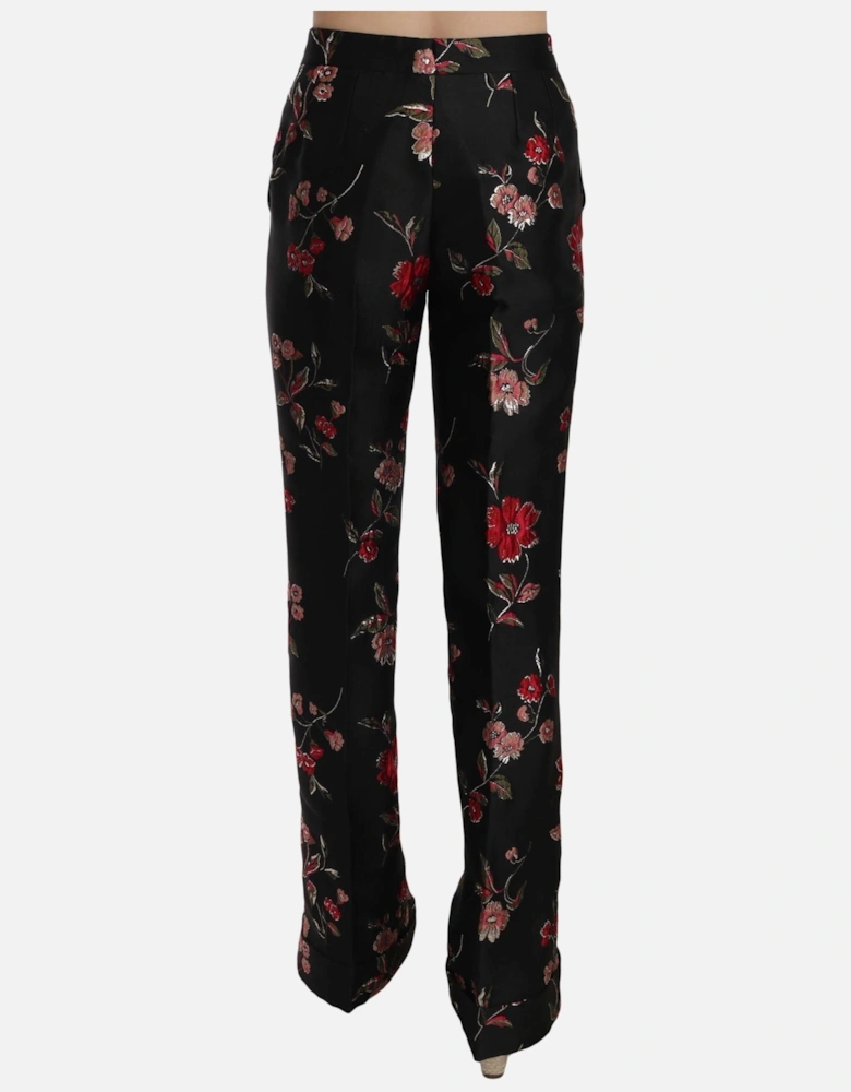 Dolce Gabbana Floral Brocade Trousers PAN70009 Women - Black Jeans
