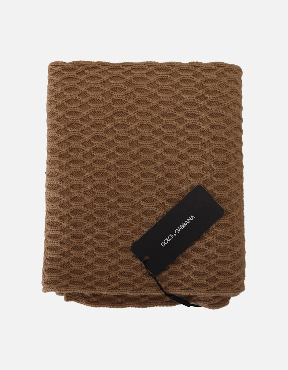 Cashmere Cable Knit Scarf Women - Brown Scarves