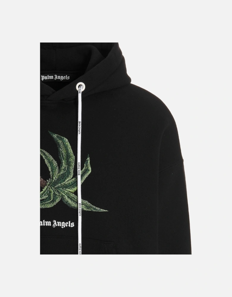 Broken Palm Tree Logo Black Hoodie