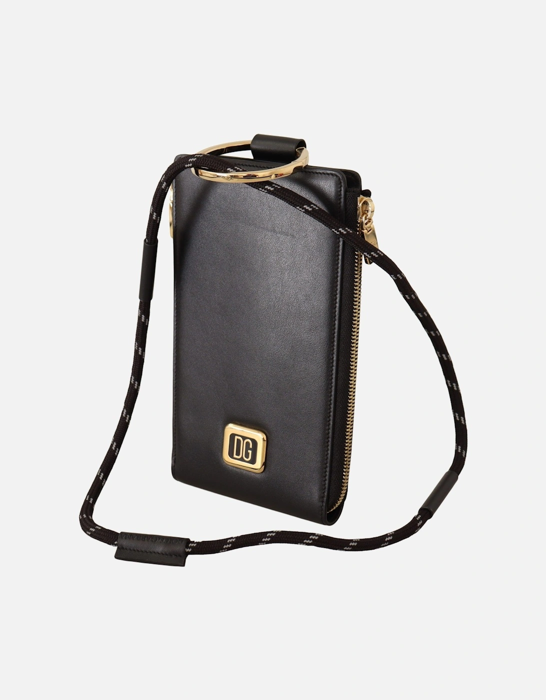 Phone Holder Wallet Black Leather Women