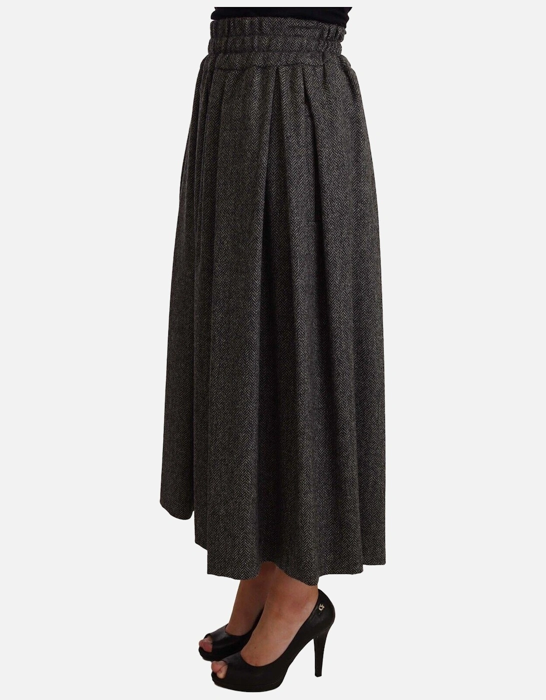 Dolce Gabbana Midi Skirt Aline Gray Women