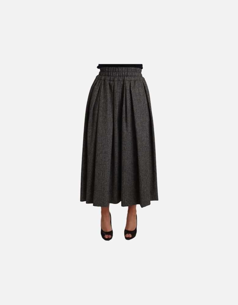 Dolce Gabbana Midi Skirt Aline Gray Women