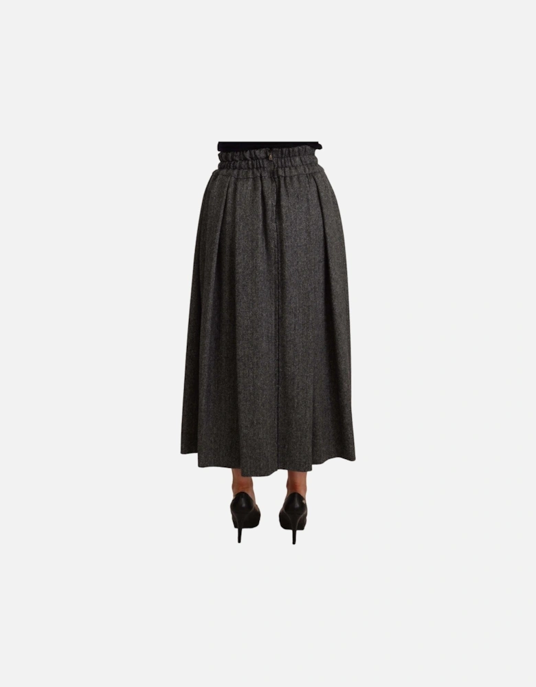 Dolce Gabbana Midi Skirt Aline Gray Women