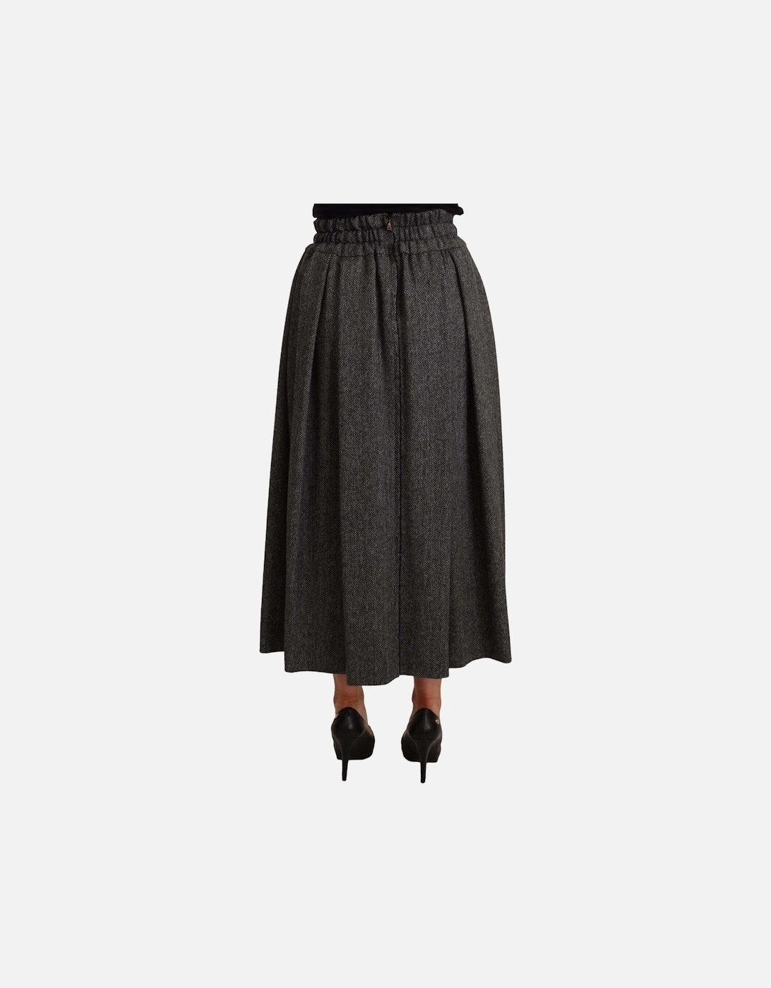 Dolce Gabbana Midi Skirt Aline Gray Women
