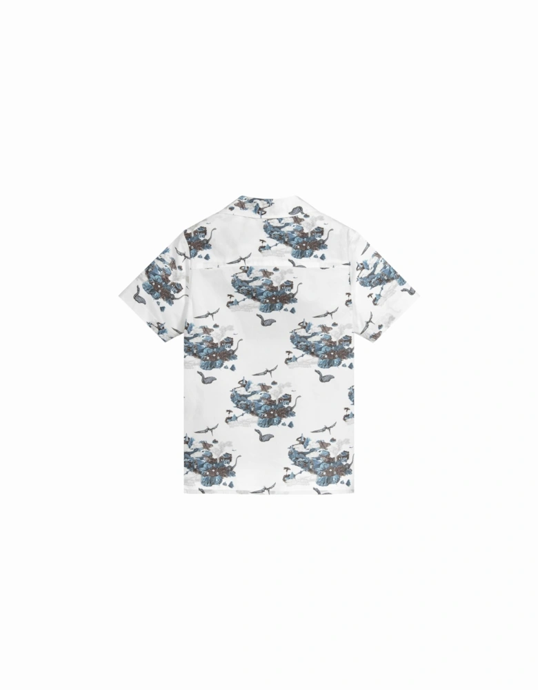 Boys Dinosaur Shirt White