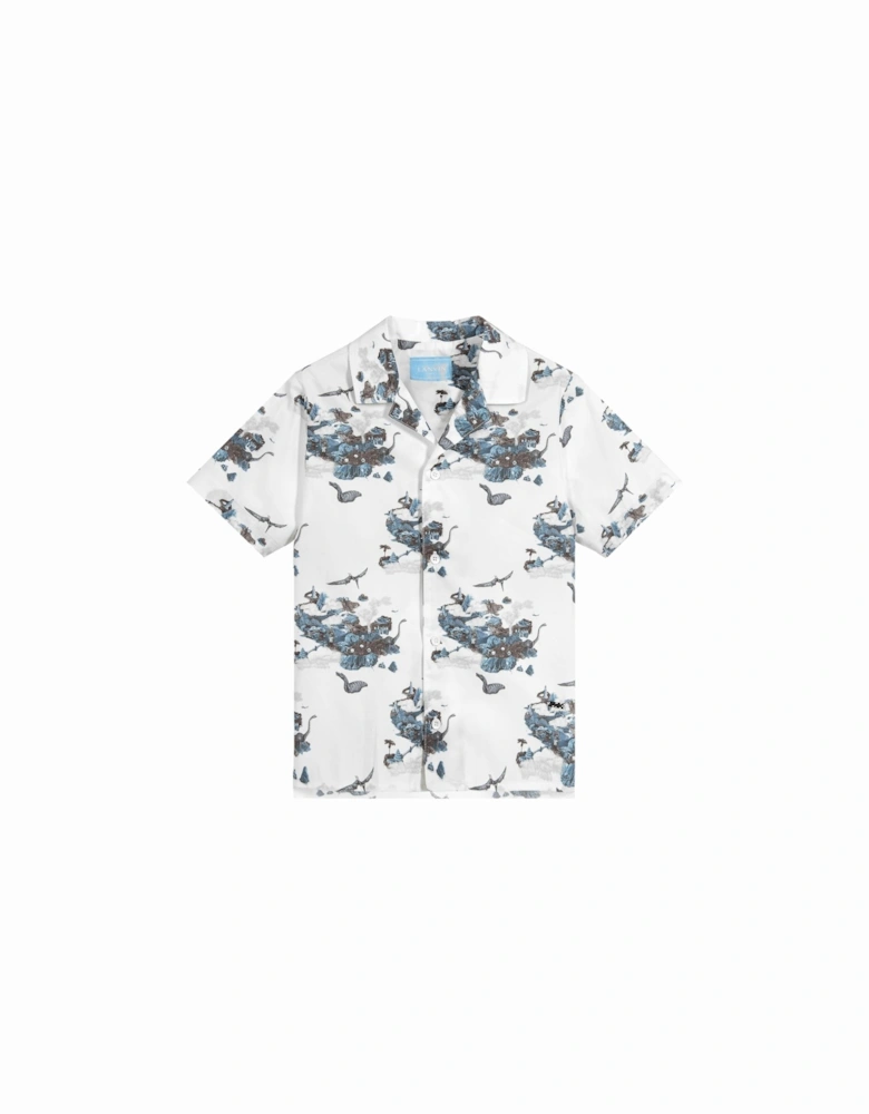 Boys Dinosaur Shirt White