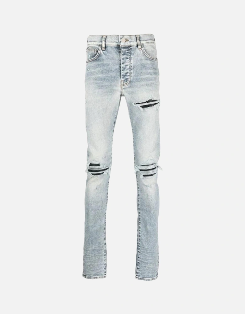 MX1 Stone Indigo Washed Ripped Jeans in Blue