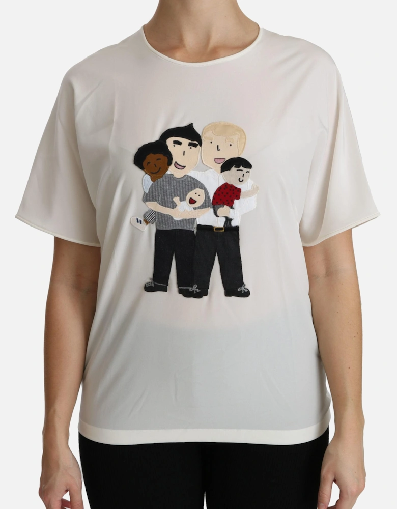 Dolce Gabbana Family Appliqu TShirt TSH4297 Women - White T-Shirts