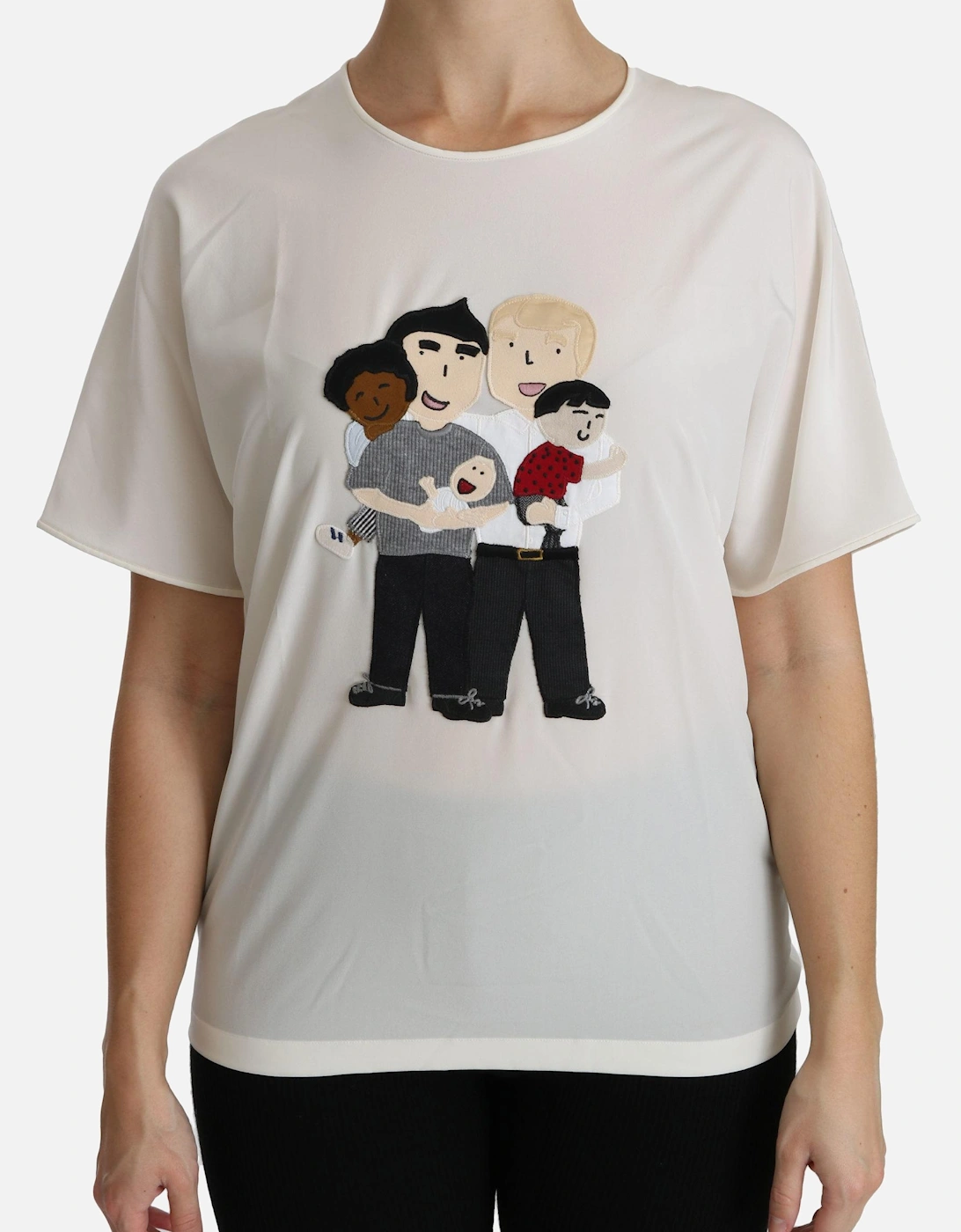 Dolce Gabbana Family Appliqu TShirt TSH4297 Women - White T-Shirts