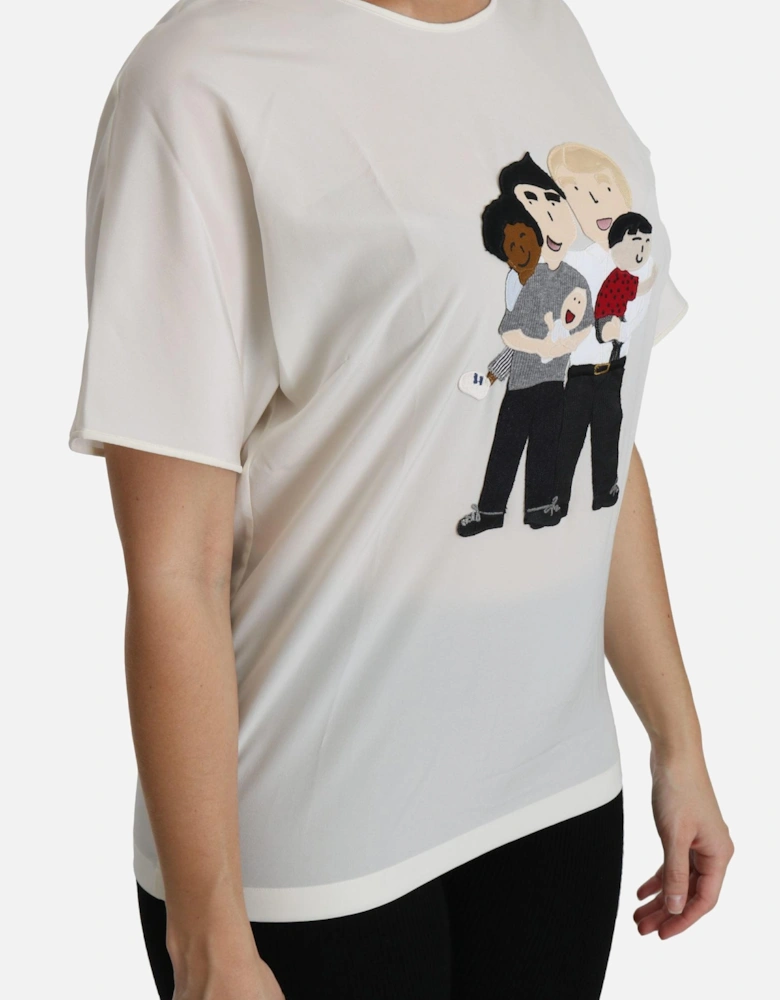 Dolce Gabbana Family Appliqu TShirt TSH4297 Women - White T-Shirts