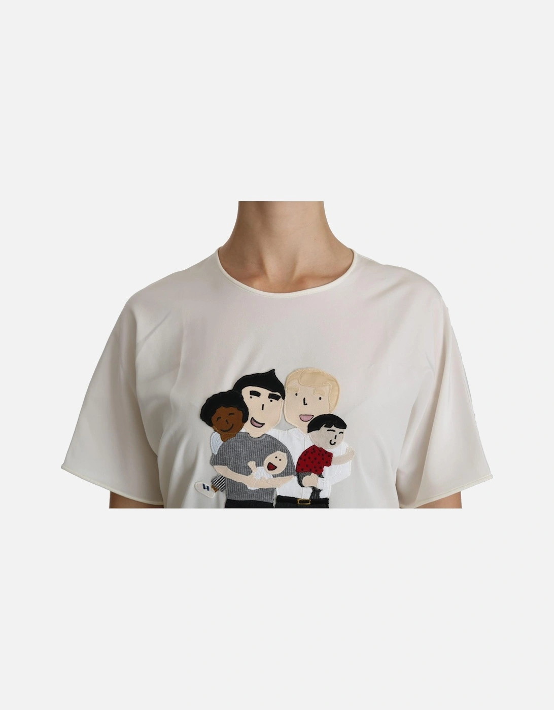 Dolce Gabbana Family Appliqu TShirt TSH4297 Women - White T-Shirts