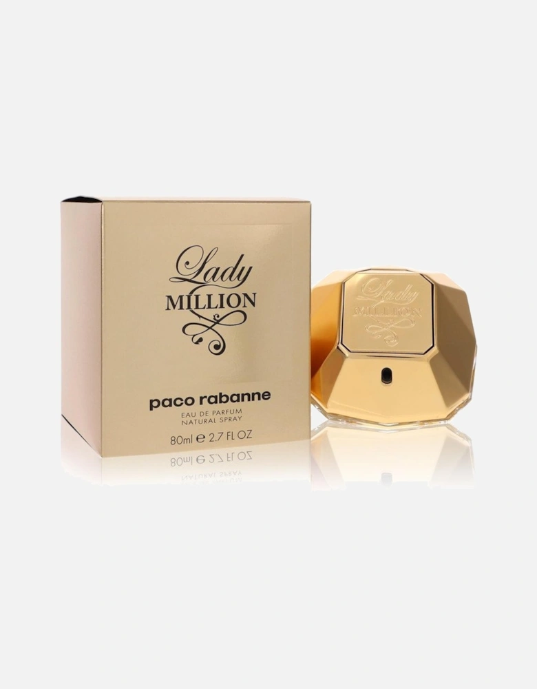 Lady Million by Eau De Parfum Spray 2.7 oz for Women - Gold
