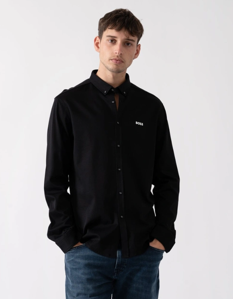 BOSS Green B Motion Mens Long Sleeve Shirt in Anti-Wrinkle Cotton