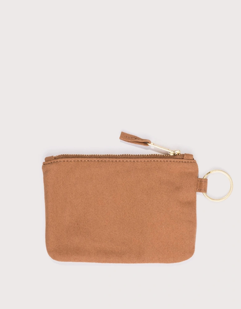 Artificial Suede Zip Wallet