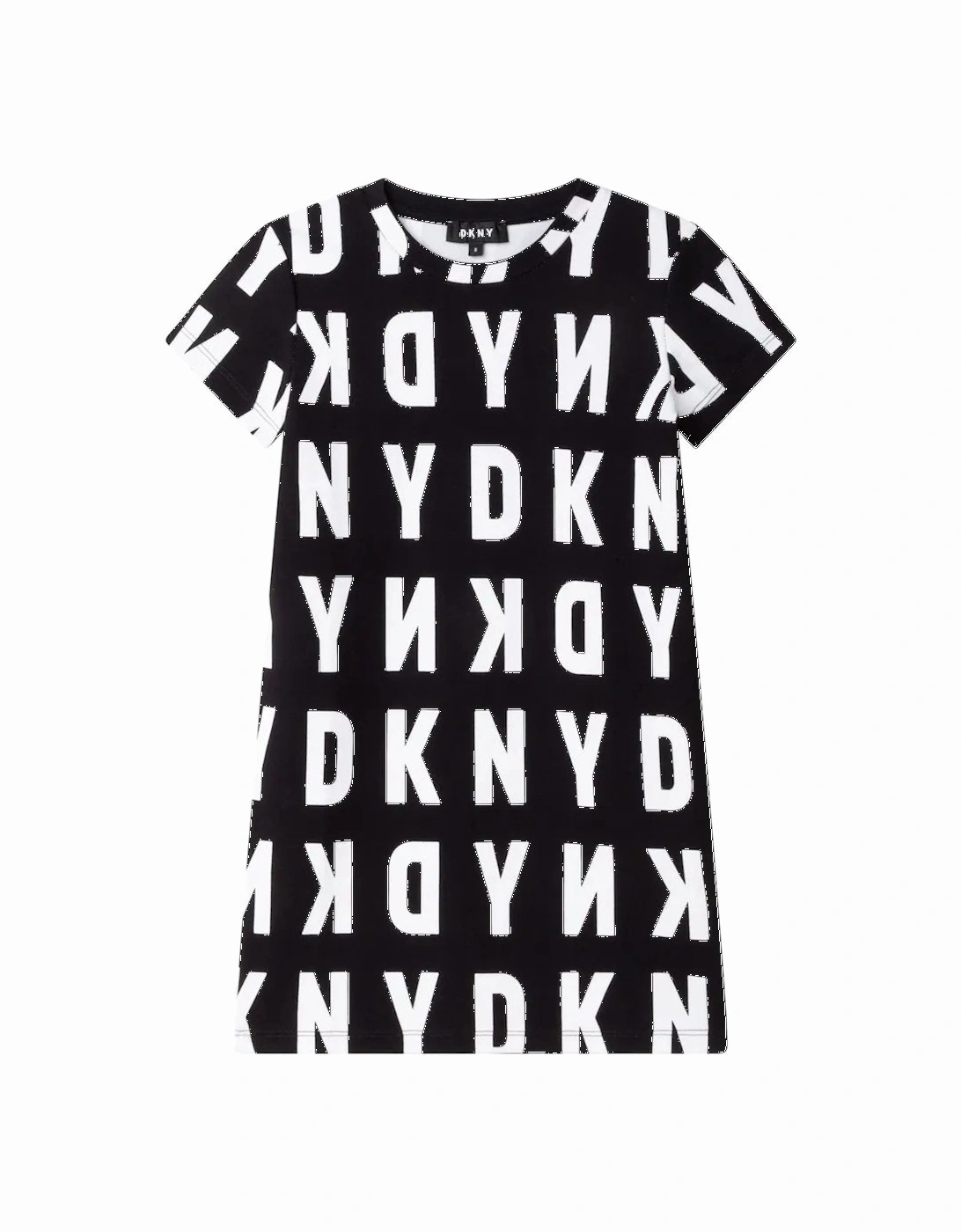 Girls Black Logo Dress Set, 3 of 2